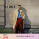 ERDOS【劉雯同款】絨感闊腿褲復(fù)古摩登時(shí)尚寬松保暖女休閑褲 落日橙 170/72A/L