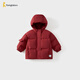 童泰（TONGTAI）寶寶羽絨服外套冬季兒童衣服男女童鴨絨服五防連帽上衣紅色90cm