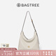 BAGTREE包包樹圖南植鞣皮hobo女包2025年新單肩斜挎包通勤餃子包七夕禮物 皎月白-中號(hào) 高級(jí)小眾