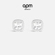 APM Monaco方形耳釘銀耳環(huán)時(shí)尚簡(jiǎn)約氣質(zhì)首飾飾品生日禮物送女友