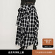 moussy&sly 新品復(fù)古vibe拼接不規(guī)則半身裙女030HAA31-2401 混合黑色027 S 00001/S