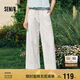 森馬（Semir）休閑褲女寬松闊腿褲顯腿長時尚百搭2025夏季花邊褲子107425127060