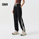 森馬（Semir）【大促福袋】休閑褲男女簡(jiǎn)約百搭長(cháng)褲夏季運動(dòng)風(fēng)潮流褲子 女-R款黑色【拼色衛褲】 M