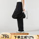 美職棒（MLB）官方 男女褲子25新款情侶學(xué)院風(fēng)梭織工裝風(fēng)闊腿時(shí)尚長褲3AWPV0251 紐約洋基隊(duì)/黑色 L 175/80A