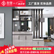 奢檀鞋柜入戶(hù)門(mén)玄關(guān)柜掛衣架一體屏風(fēng)隔斷客廳輕奢簡(jiǎn)約入戶(hù)柜新款鞋柜 長(cháng)1.2m【KO1灰布紋+灰】40凳