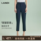 LANDI職業(yè)西褲女夏季新款九分褲正裝褲子商務(wù)休閑西裝褲工裝工作服 藏藍(lán)色 S