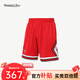 MITCHELL & NESS復(fù)古球褲 SW球迷版 NBA公牛隊(duì)籃球褲子97賽季 MN男士網(wǎng)眼運(yùn)動(dòng)短褲 紅芝加哥公牛 XL