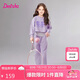 笛莎童裝女童套裝2025年春季中大童假兩件休閑運(yùn)動(dòng)套裝 夢幻紫 160