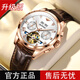 Rolex勞力士進口男士手表機械表時尚防水多功能真皮帶專用男表 升級加強版-棕皮玫金白面