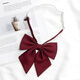 慕栢森蝴蝶結領(lǐng)花學(xué)院風(fēng)純色女學(xué)生領(lǐng)結校服日系水手服免打襯衫領(lǐng)結 蝴蝶結領(lǐng)花【酒紅色15*15cm】