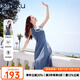 百圖betu女裝2025夏季新款連衣裙修身顯瘦有型棉感牛仔裙子女2504T87 牛仔色 L