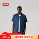 Levi's李維斯25年春夏新款男士復(fù)古美式時(shí)尚簡(jiǎn)約休閑短袖牛仔襯衫 藍(lán)色 L