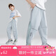 ASK JUNIOR【快干】兒童褲子夏季青少年戶外運動跑步褲網(wǎng)眼透氣男大童防蚊褲
