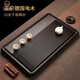 艾瑩嘉 德國(guó)電木茶盤(pán)整塊茶臺(tái)長(zhǎng)方形龍紋家用客廳功夫茶具整套高檔排水 德棕款 100*50*5
