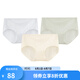 舒雅（Schiesser）女士Becover冰絲3A抑菌網(wǎng)眼透氣裸感平角內(nèi)褲【3條裝】E0/22339T 膚色+淺灰+淺綠 3條 S