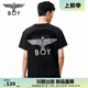 BOY LONDON【繁星點(diǎn)點(diǎn)】25新款夏季男女同款經(jīng)典翅膀街頭潮牌短袖T恤N01057 黑色 XL