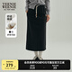 Teenie Weenie小熊春季半身長(zhǎng)裙衛(wèi)裙學(xué)院簡(jiǎn)約休閑款時(shí)髦復(fù)古裙女士 黑色 S (160)