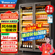 維仕美(VVMAX)展示柜冷藏網(wǎng)紅啤酒柜超市便利店冰箱冰柜商用酒吧酒水保鮮柜全屏冷飲柜回彈門飲料柜 雙門酒水柜（1000*600*1830）一級能效 輕奢豪華款【防霧款+變頻節(jié)能】