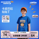 Skechers斯凱奇兒童卡皮巴拉男女童夏季新款透氣運(yùn)動(dòng)T恤L225K070