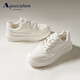雅格獅丹（Aquascutum）男鞋2025秋季新款輕奢時(shí)尚板鞋男士厚底運(yùn)動(dòng)休閑小白鞋 白色 42
