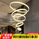 神色現(xiàn)代別墅復(fù)式樓中空客廳大吊燈挑空loft公寓樓中樓挑高躍層圓環(huán)型 遙控調(diào)光 吊線可調(diào) 五圈高3米100+80+60+40+20
