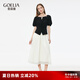 歌莉婭夏季天絲套裝女2025新款絕美大方得體穿搭兩件套1E4LAB720 00B黑色 M