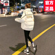 AEMAPE高端短款90白鴨絨羽絨服女士2025秋冬季新款加厚女裝修身百搭外套 白色 S 85-122斤