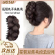 UOSU丸子頭假發(fā)抓夾女自然蓬松花苞頭盤(pán)發(fā)神器后腦勺高顱頂盤(pán)發(fā)頭飾女 千金麻花丸子頭【棕黑色】
