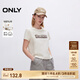 ONLY2025春季新款時(shí)尚百搭字母印花圓領(lǐng)正肩短袖T恤女|125101008 S00 白色 M