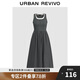 UR2025夏季新款女裝拼接假兩件撞色無袖連衣裙UWM750057