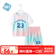 舒貝怡兒童籃球服夏季速干衣男女中大童童運動(dòng)短袖套裝透氣訓練服粉120