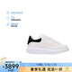 亞歷山大麥昆（Alexander McQueen）AMQ 女士系帶小白鞋休閑運動鞋  白色/黑色 37 