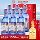 方莊北京二鍋頭方瓶藍42度 清香型白酒禮盒父親過節(jié)日送禮純糧酒整箱