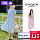 婧麒（JOYNCLEON）孕婦孕期夏裝孕婦裝2025新款孕婦連衣裙孕媽高級穿搭孕婦裙子舒適 藍色【繡花雪紡連衣裙】 L