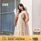 森馬（Semir）連衣裙女顯瘦甜美度假風(fēng)2025夏季森系滿印吊帶裙浪漫109325114033