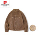 皮爾卡丹（pierre cardin）春秋新款工裝美式復(fù)古帆布黃石油蠟夾克阿美咔嘰修身男春獵裝外套 油蠟夾克+蜂蠟套裝70%客戶的選擇 S
