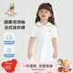 Classic Teddy女童連衣裙兒童裙子中童裝夏polo裙甜美公主裙透氣百搭 白色 130