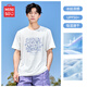 名創(chuàng)優(yōu)品（MINISO）運(yùn)動(dòng)短袖男款夏季網(wǎng)眼速干正肩t恤冰絲涼感防曬體恤衫  白 XL