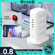 康加福智能立式塔型桌面辦公Type-C快充電插座排手機無線快充家用宿舍多功能多孔USB防過載接線板帶長線 20W快充Type-C口【四層16插孔】 總長2.8米【線長2.6米】純銅/阻燃防雷防過載