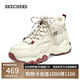 斯凱奇（Skechers）女鞋中幫厚底增高老爹鞋加絨保暖休閑運動鞋熊貓鞋女靴167595
