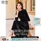 她池赫本風連衣裙2025秋裝新款女裝氣質優(yōu)雅修身絲絨小黑裙