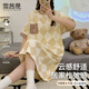 雪茜曼睡裙女夏季甜美風(fēng)25新款韓版可愛(ài)簡(jiǎn)約短袖大碼可外穿家居服睡衣女