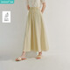茵曼商場(chǎng)同款萊賽爾寬松闊腿褲夏季女裝百搭慵懶百搭褲子 杏色 M