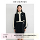 迪賽尼斯（DESIGNICE）2024年冬季新款休閑運(yùn)動(dòng)風(fēng)氣質(zhì)長(zhǎng)袖立領(lǐng)連衣裙 曜石黑 L