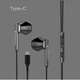 適用森海塞爾MX385i半入耳式重低音耳機(jī)有線通話線控 【Type-C接口】 德行全新盒裝+便