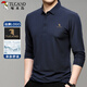 啄木鳥（TUCANO）長(zhǎng)袖T恤男春秋季商務(wù)休閑翻領(lǐng)polo衫經(jīng)典百搭上衣男裝 藏青XL