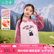 茵曼（INMAN）女童休閑衛(wèi)衣自然翻領(lǐng)2025春秋新款兒童中大童愛心印花長袖上衣 冬款-粉色GO3844046 140