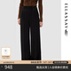 ELLASSAY歌力思秋季新款百搭直筒高腰休閑西褲女EWD343K00900 經(jīng)典黑 M