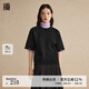 播圓領(lǐng)鏤空針織t恤女2024夏新款薄款短袖寬松小衫上衣DDR2SD5636 K40玄黑 玄黑 S