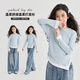 優(yōu)優(yōu)1點(diǎn)（Yoyo one）女童長(zhǎng)袖t恤兒童新款超好看打底衫女大童女孩2025秋裝上衣T內(nèi)搭衣 19635淺藍(lán)色 150 150cm